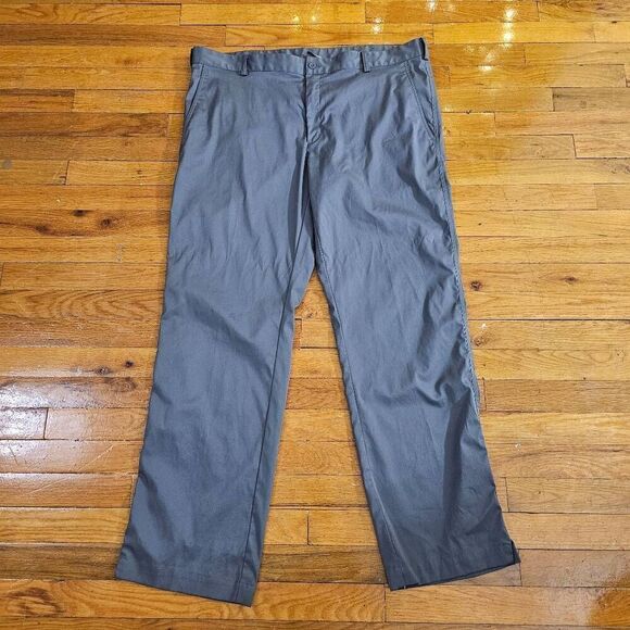 Nike Golf 40 x 32 Gray Dri-Fit Tour Performance  Flat Front Dress Pants - Picture 1 of 8